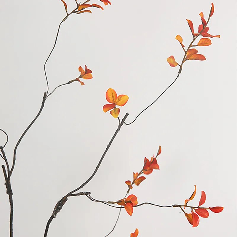 Artificial Red Autumn Leaves Branch