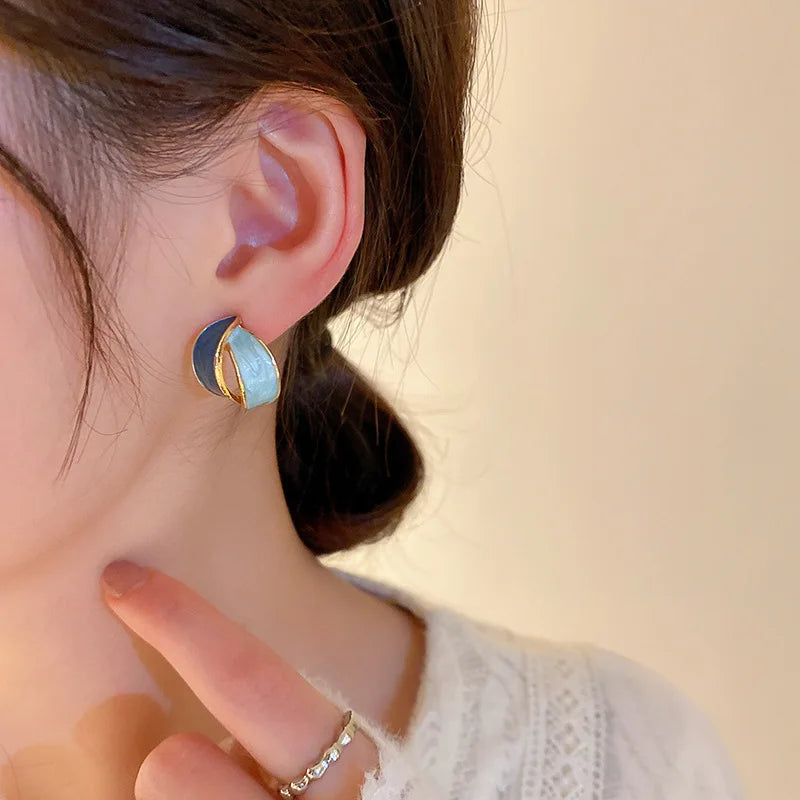 Irregular Geometry Stud Earrings