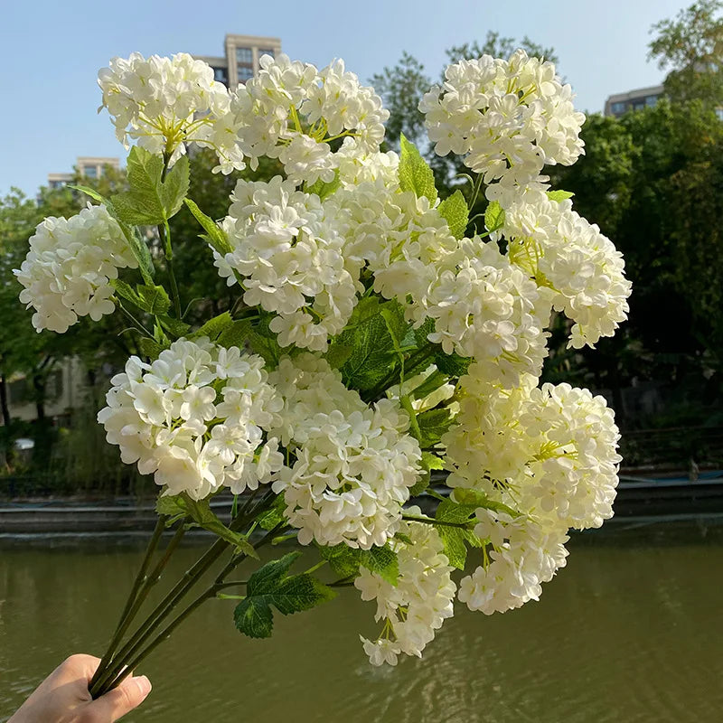 4 Head Silk Hydrangea Wedding Floral Arrangement