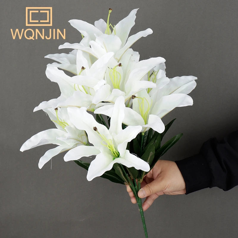 9 Heads/Branch Artificial Lily Flower