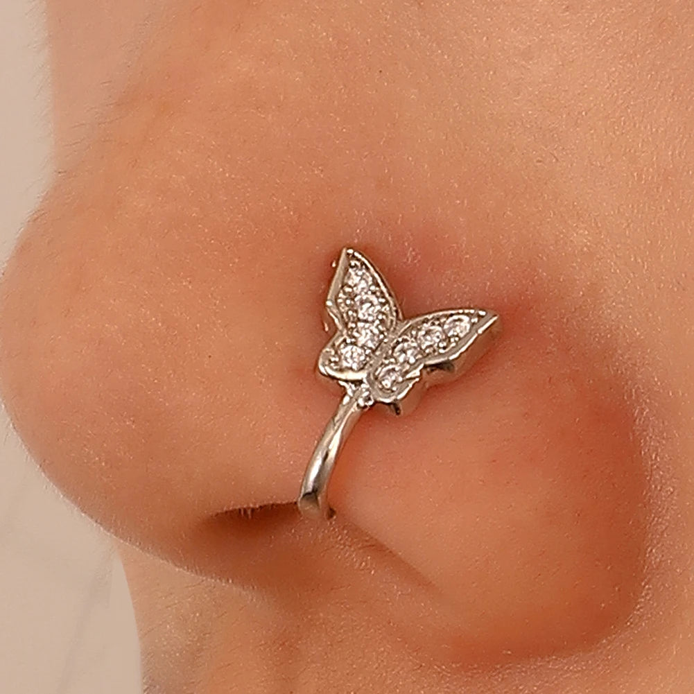 Butterfly Nose Cuff Fake Piercing