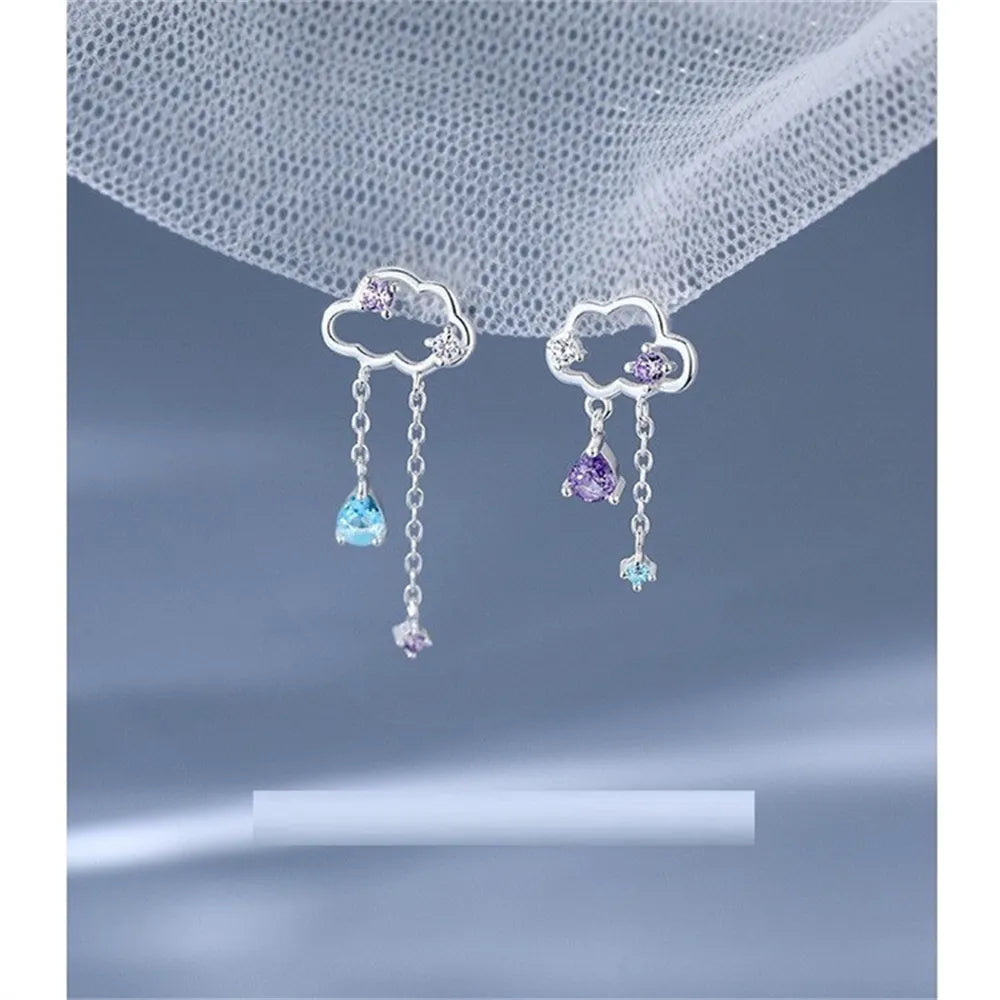 Cute Asymmetric Cloud Women's Earrings