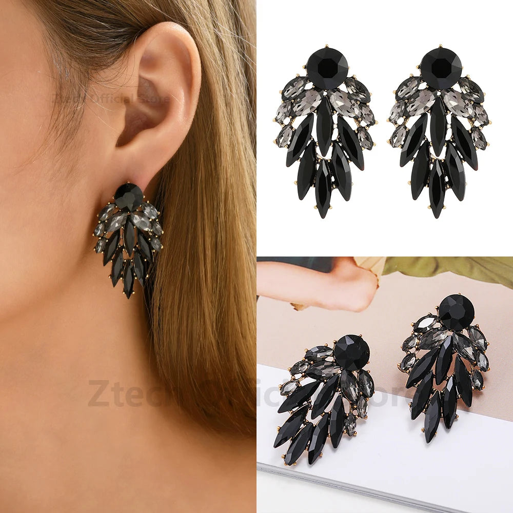 Luxury Rhinestone Stud Earrings