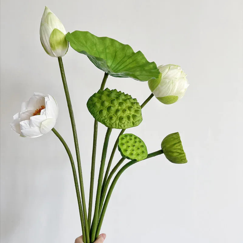 Artificial Small Lotus Flowers & Pods