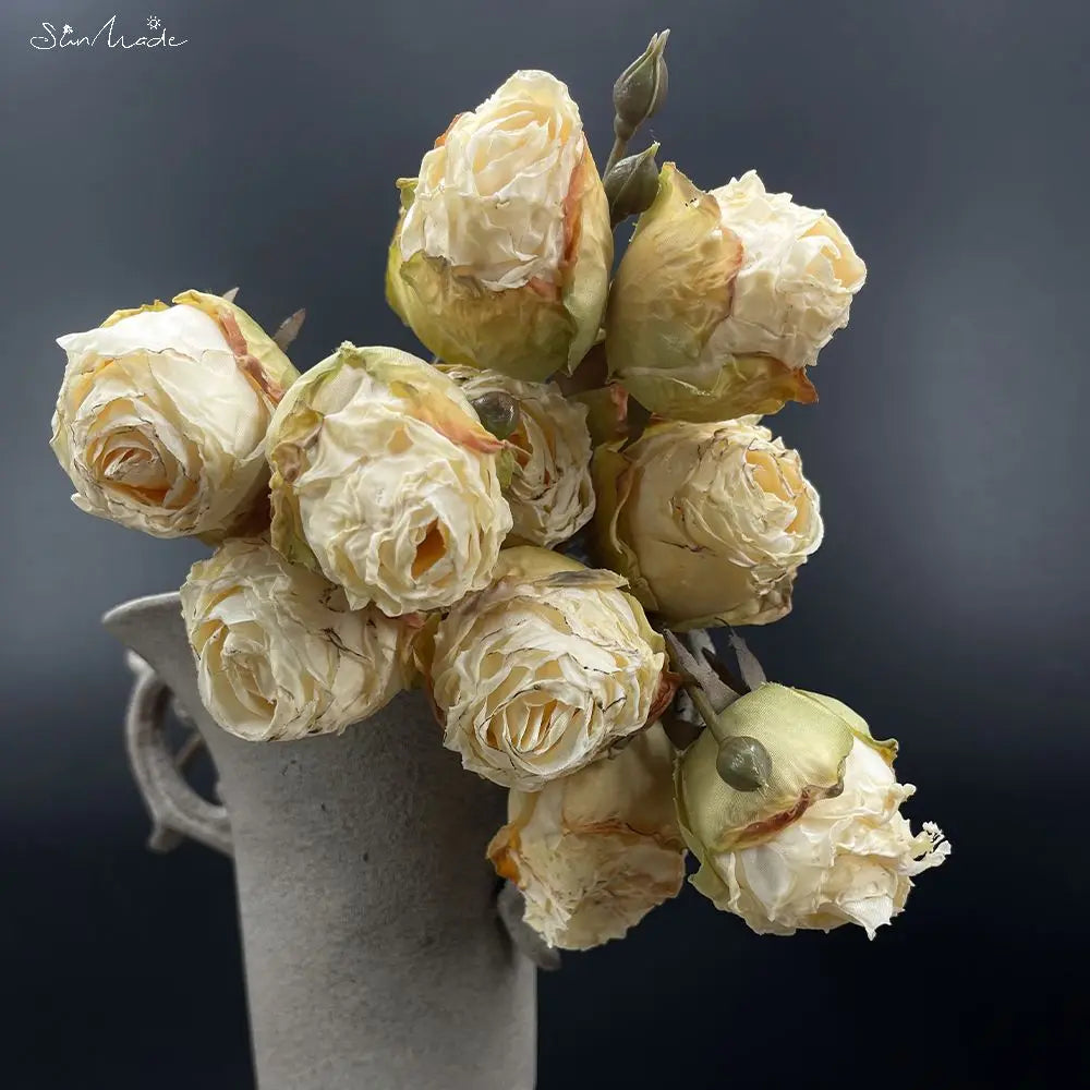 Luxurious Vintage Dried Silk Roses