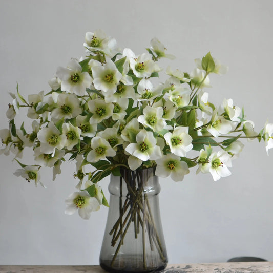 Artificial Helleborus Flowers Branch