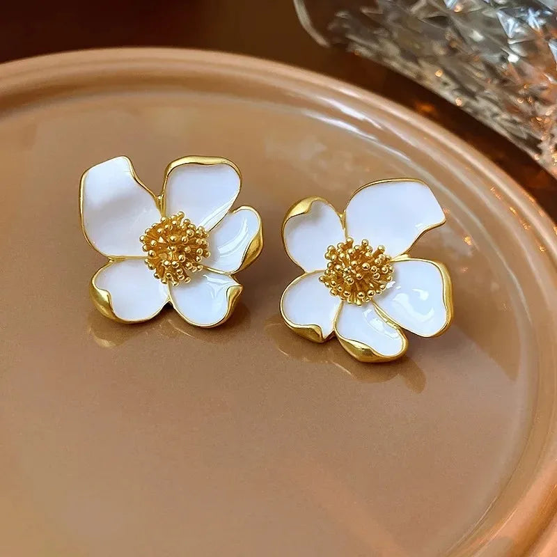 Colorful Flower Stud Earrings