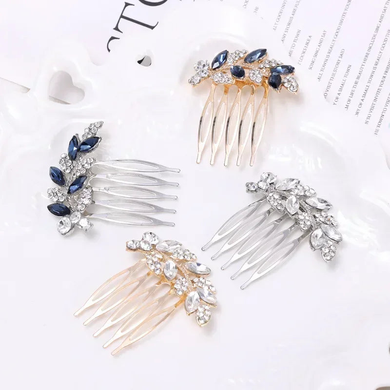 Crystal Tiara Hair Combs