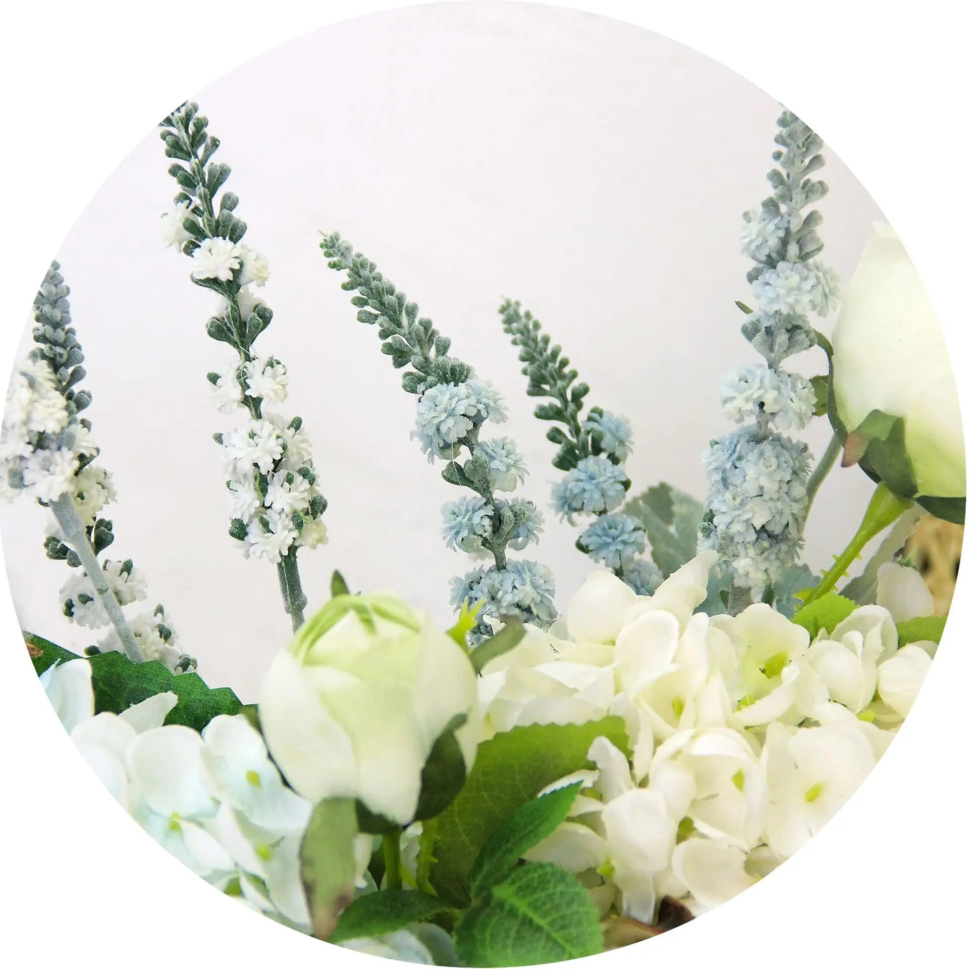 Delicate Artificial Flocked Sage Grass Flowers