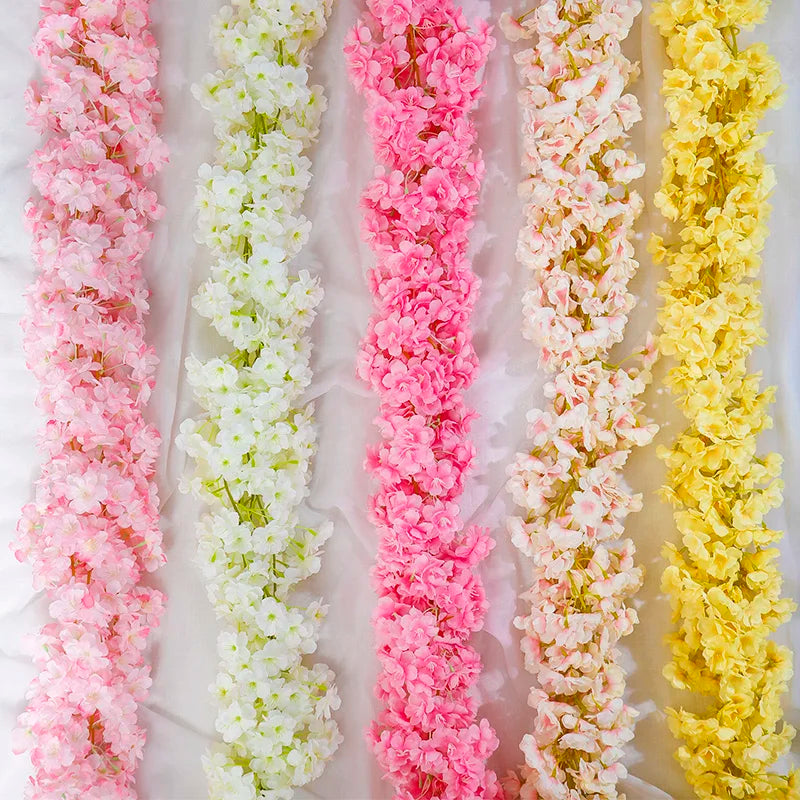 135 Flower Silk Artificial Cherry Blossom Garland