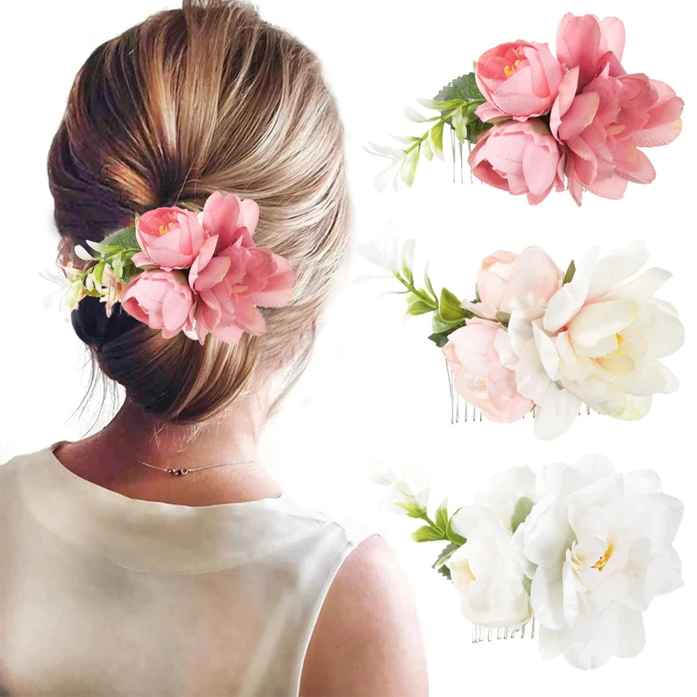 Bridal Flower Hair Comb