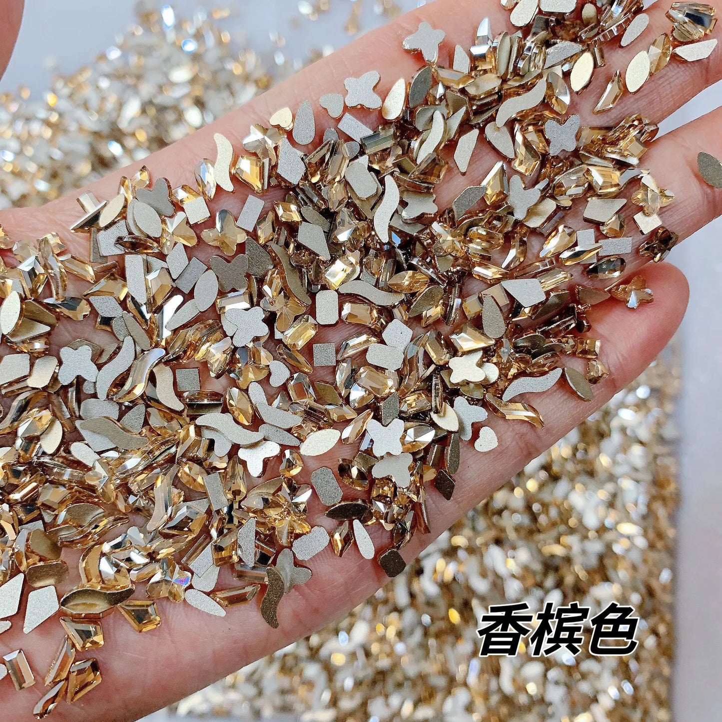 100pcs Mini Crystal Nail Art Rhinestones Mix