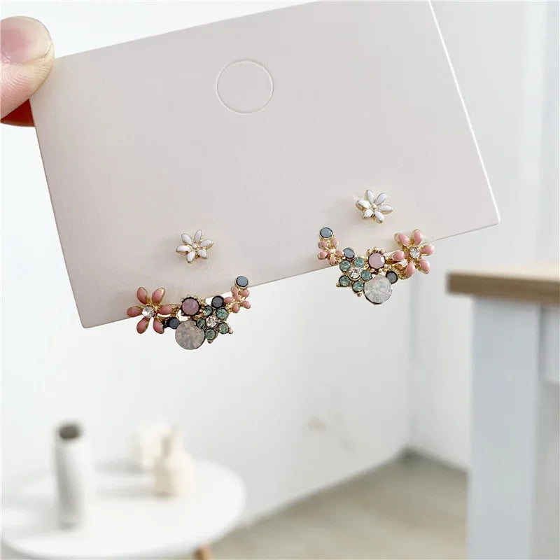 Exquisite Flower Crystal Earrings